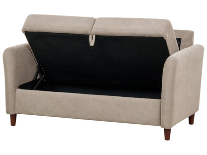  Sofa 2 Seater MARE Fabric Taupe With Storage