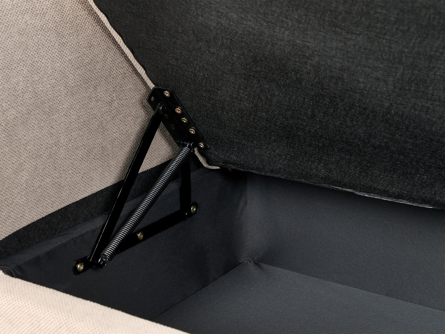  Sofa 2 Seater MARE Fabric Taupe With Storage