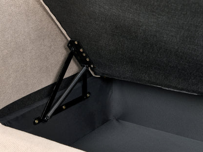  Sofa 2 Seater MARE Fabric Taupe With Storage