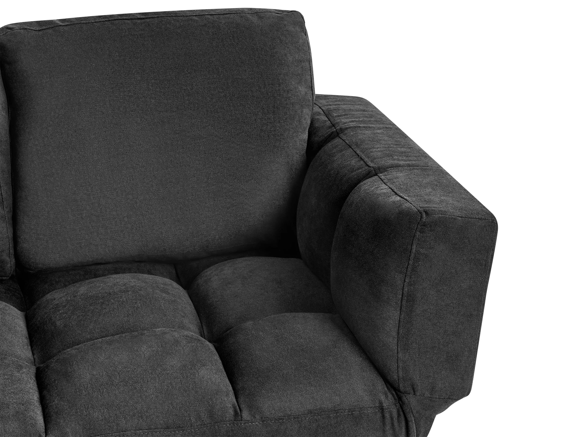  Sofa Bed 2 Seater BREKKE Fabric Black