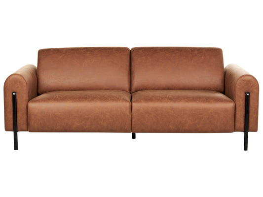  Sofa 3 Seater ASKIM Fabric Golden Brown
