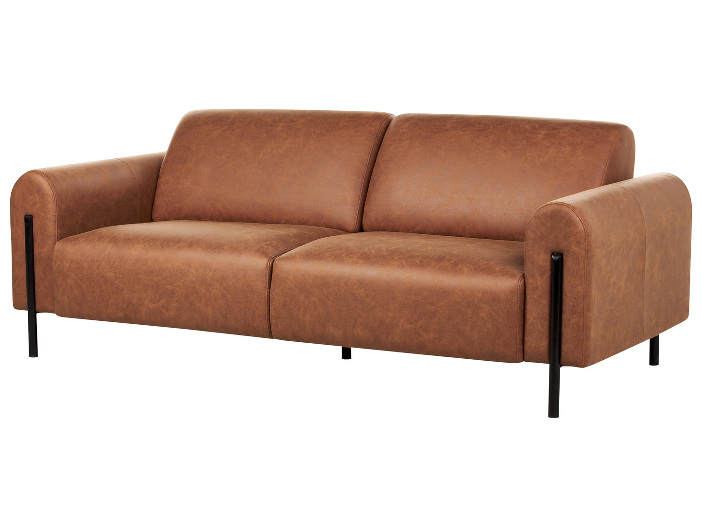  Sofa 3 Seater ASKIM Fabric Golden Brown