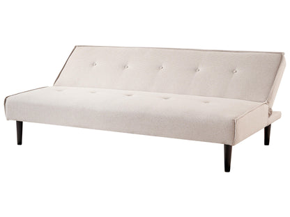  Sofa Bed 3 Seater VISBY Fabric Light Beige