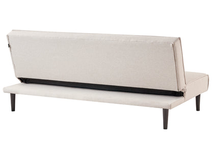  Sofa Bed 3 Seater VISBY Fabric Light Beige