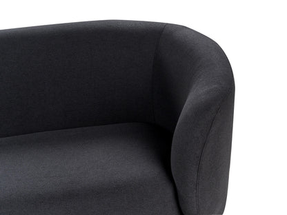  Sofa 2 Seater LOEN Fabric Black
