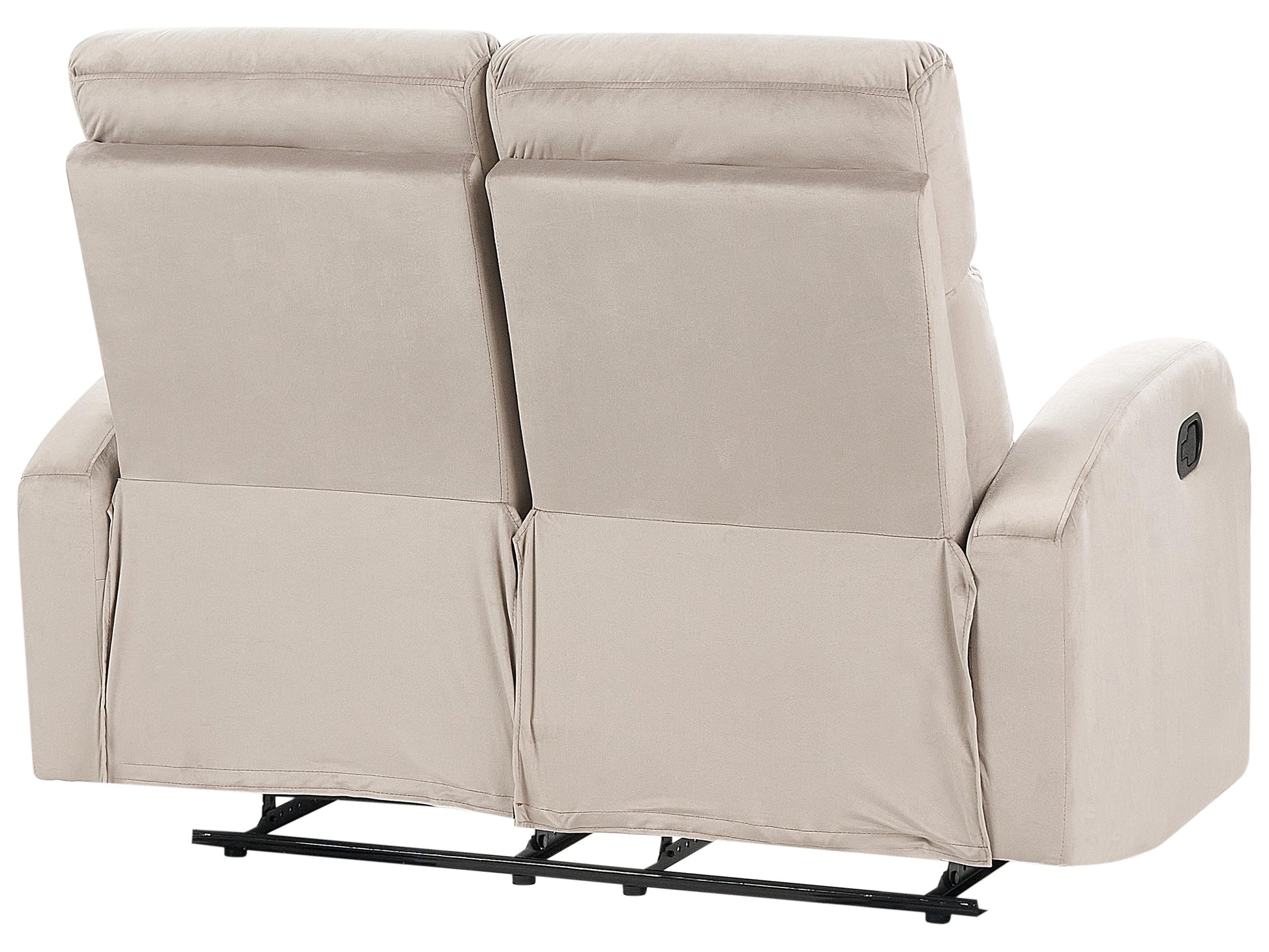 Manual Recliner Sofa 2 Seater VERDAL Velvet Taupe
