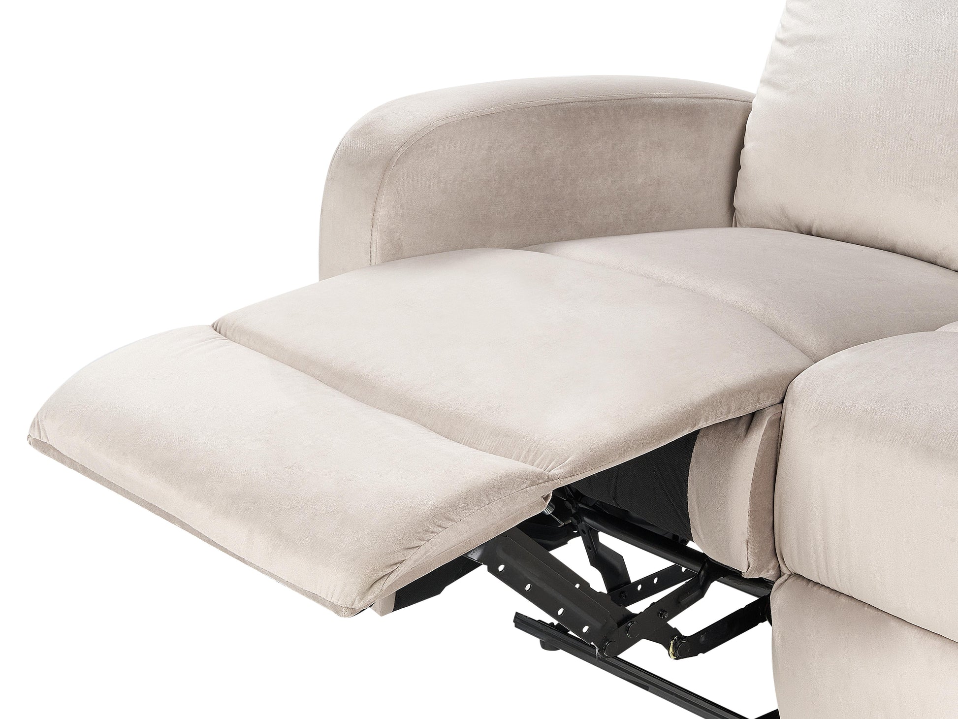  Manual Recliner Sofa 2 Seater VERDAL Velvet Taupe