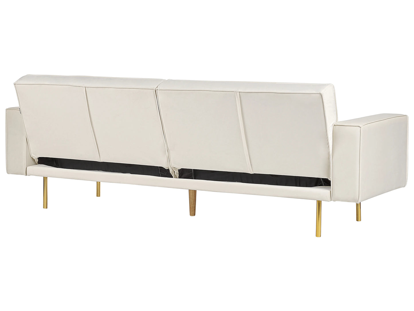  Sofa Bed 3 Seater VISNES Velvet Off-White