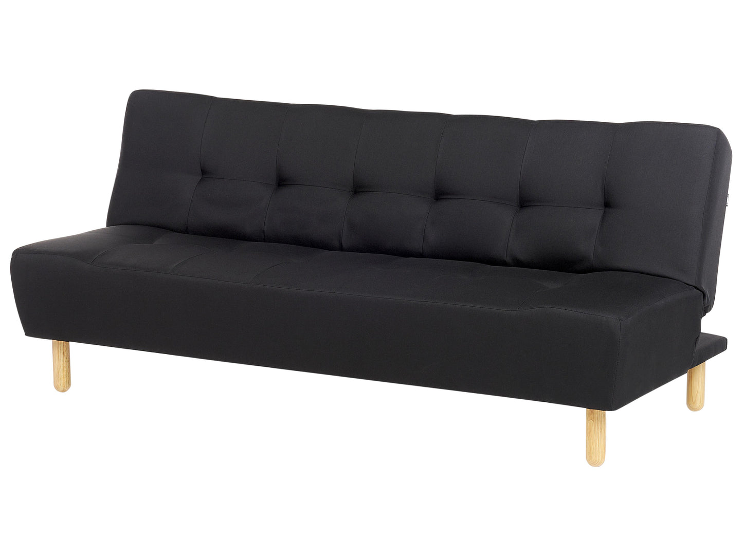  Sofa Bed 3 Seater ALSTEN Fabric Black