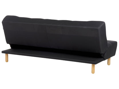  Sofa Bed 3 Seater ALSTEN Fabric Black
