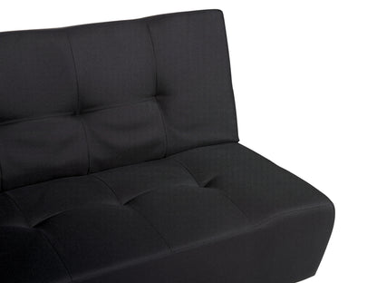  Sofa Bed 3 Seater ALSTEN Fabric Black