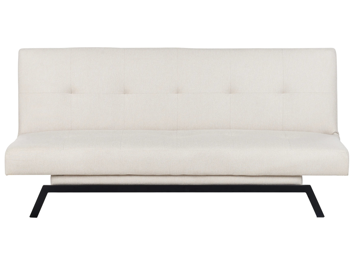  Sofa Bed 3 Seater LEEDS Fabric White