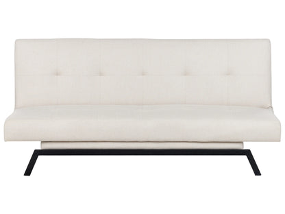  Sofa Bed 3 Seater LEEDS Fabric White