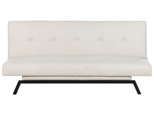  Sofa Bed 3 Seater LEEDS Fabric White