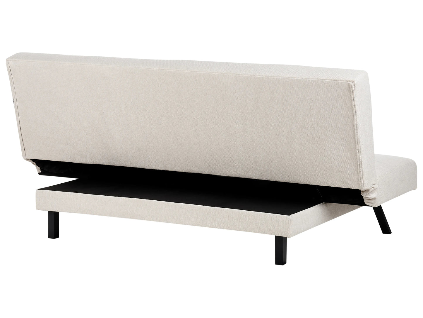  Sofa Bed 3 Seater LEEDS Fabric White