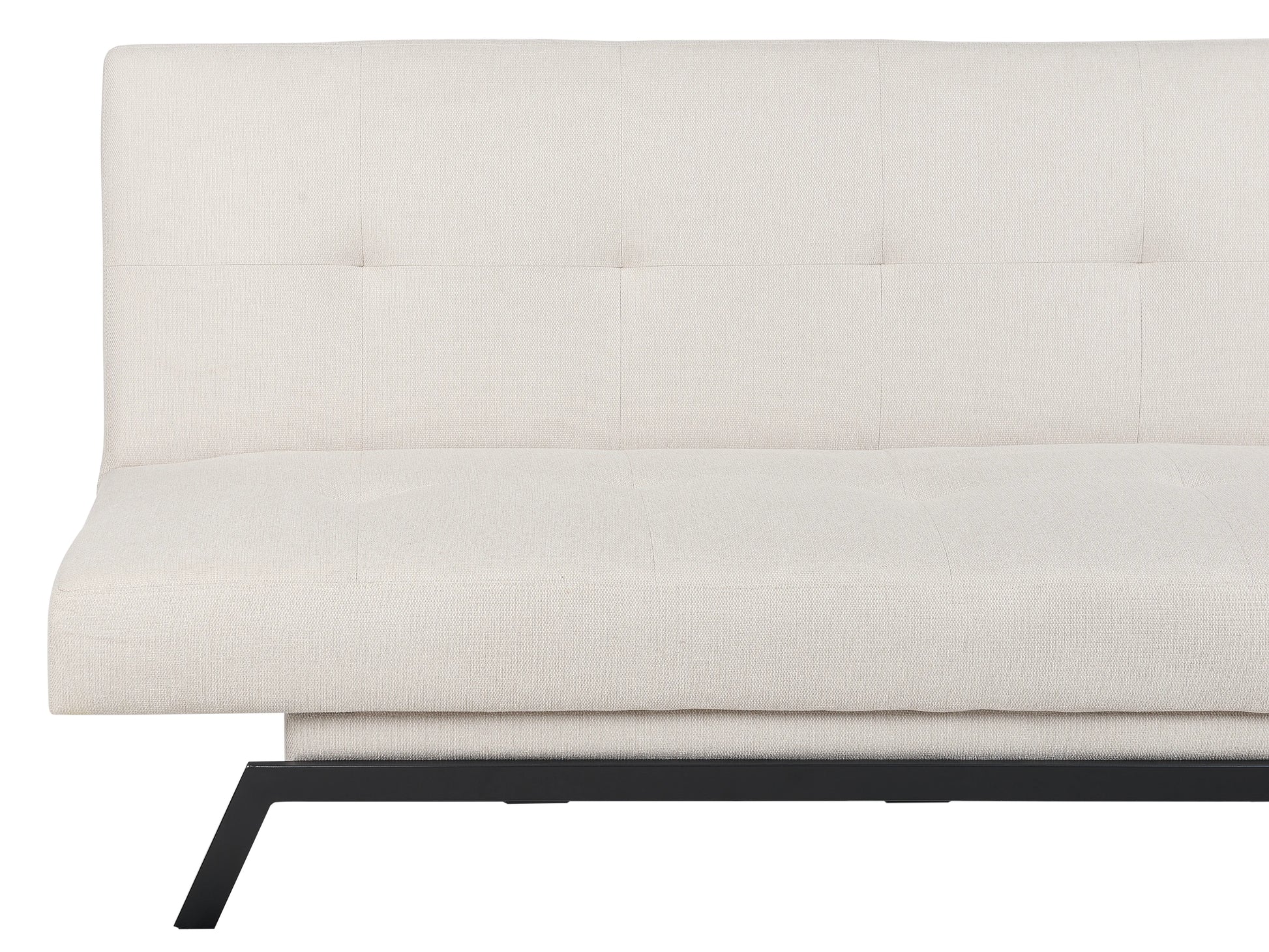  Sofa Bed 3 Seater LEEDS Fabric White