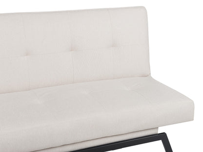  Sofa Bed 3 Seater LEEDS Fabric White