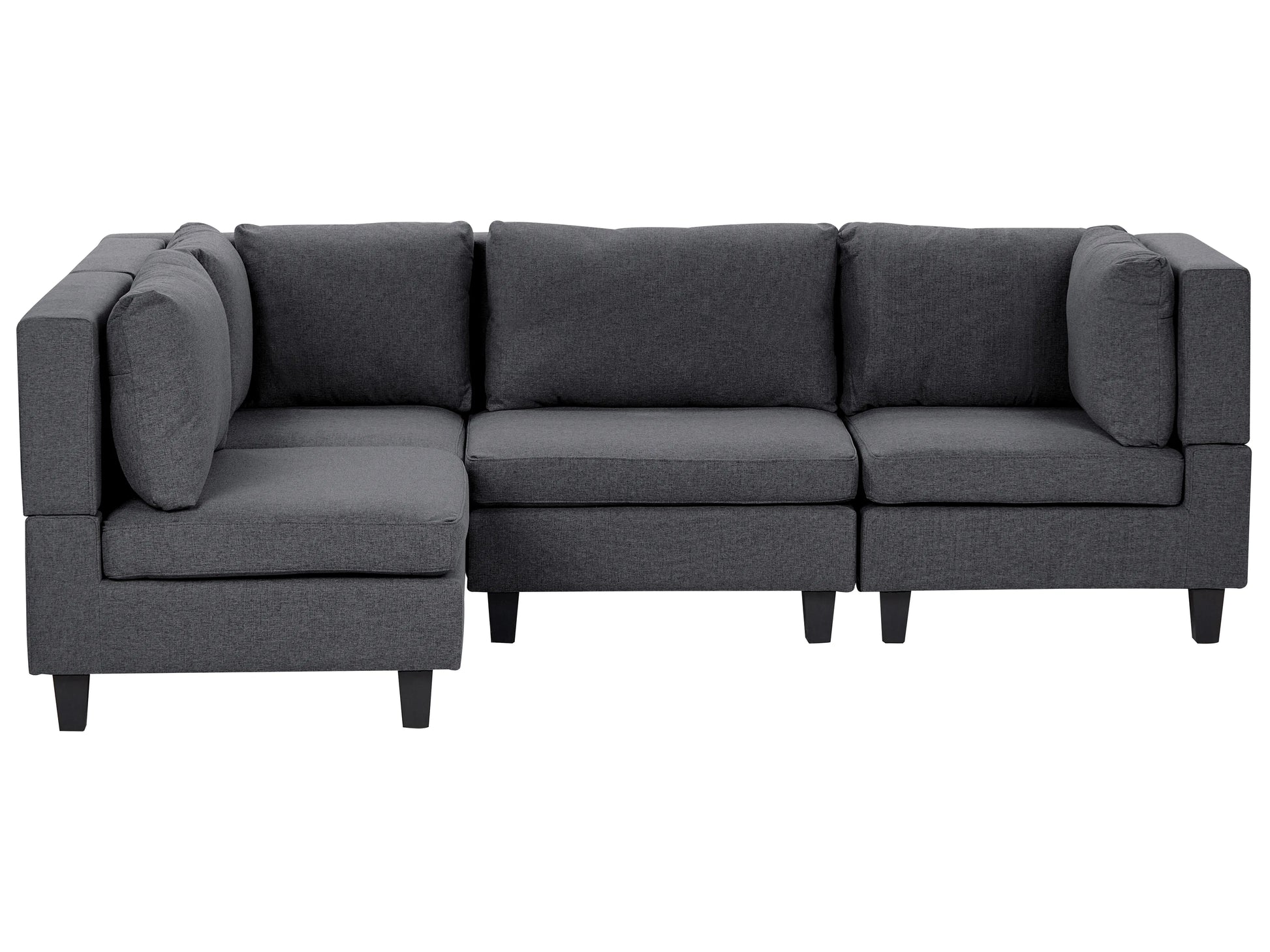  Modular Corner Sofa 4 Seater UNSTAD Fabric Dark Grey Right Hand