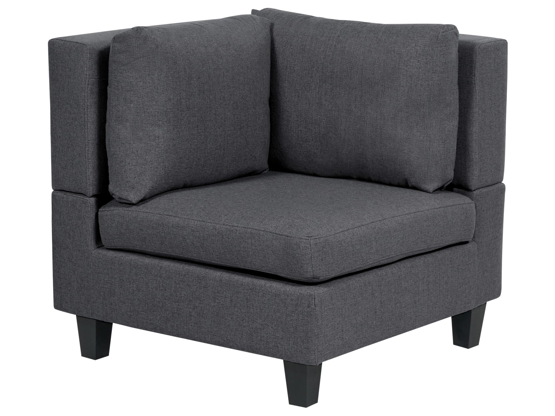  Modular Corner Sofa 4 Seater UNSTAD Fabric Dark Grey Left Hand