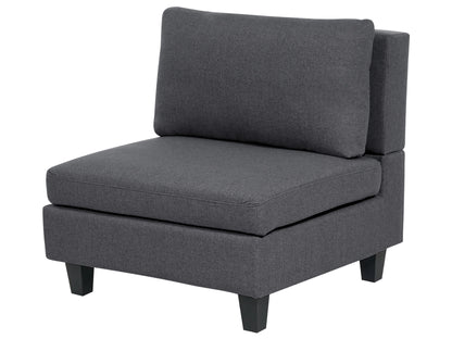  Modular Corner Sofa 4 Seater UNSTAD Fabric Dark Grey With Ottoman Right Hand