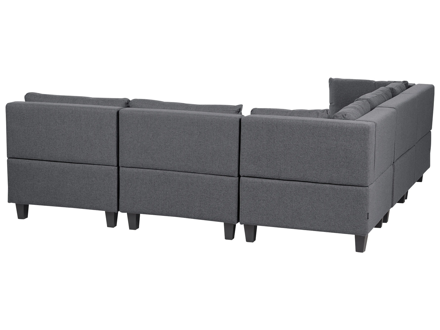  Modular Corner Sofa 5 Seater UNSTAD Fabric Dark Grey Right Hand