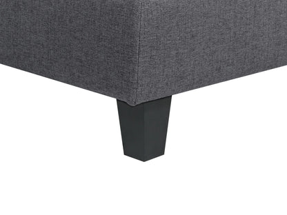 Modular Corner Sofa 5 Seater UNSTAD Fabric Dark Grey Left Hand