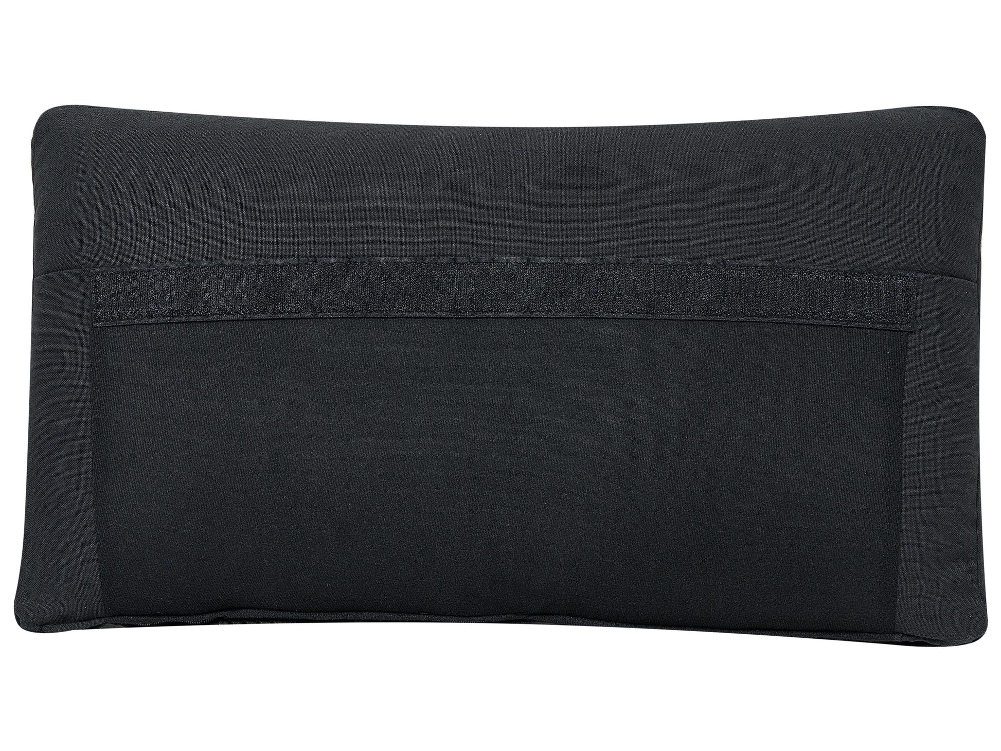  Modular Corner Sofa 4 Seater UNSTAD Fabric Black With Ottoman Right Hand