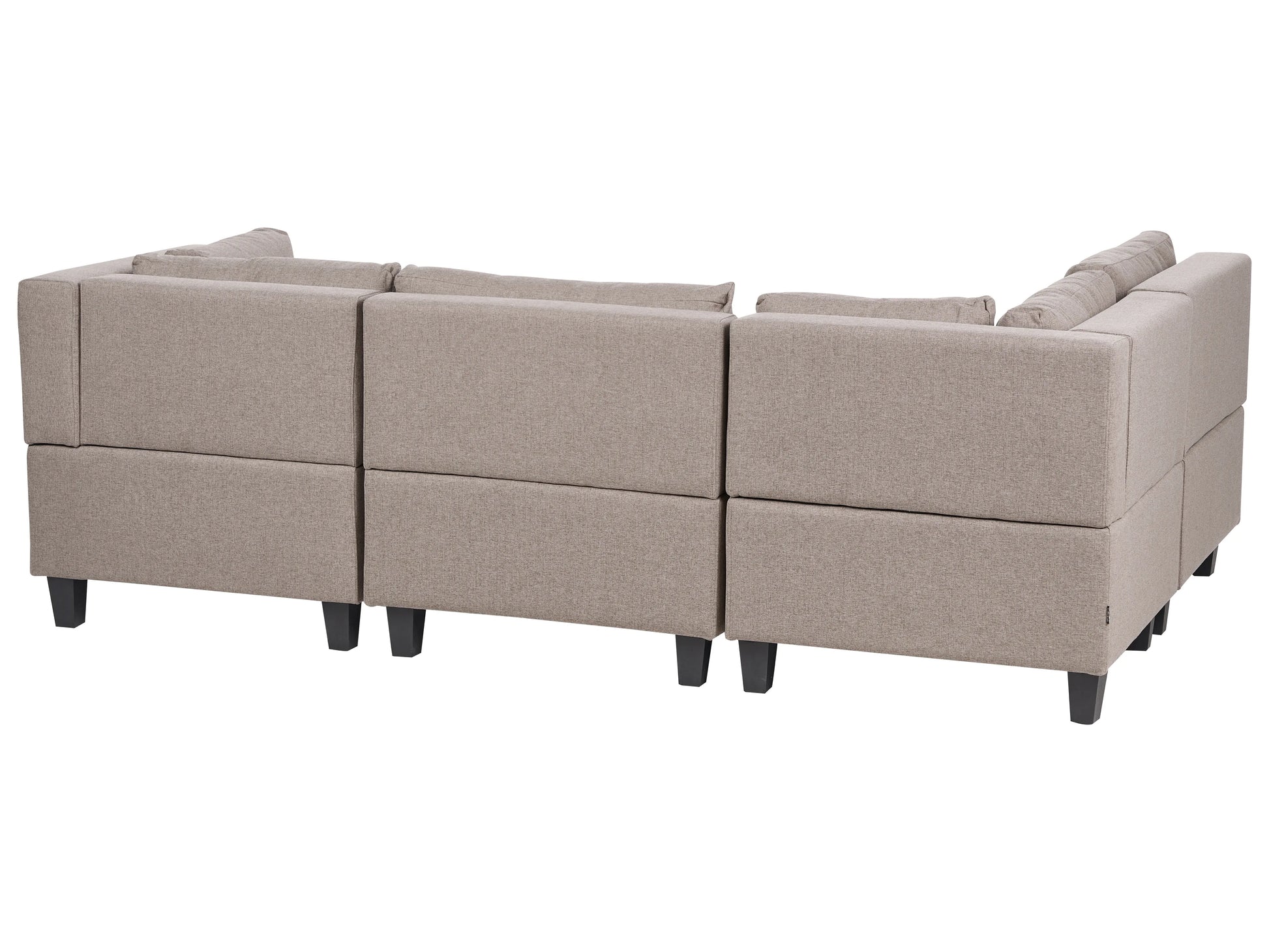  Modular Corner Sofa 4 Seater UNSTAD Fabric Brown Right Hand