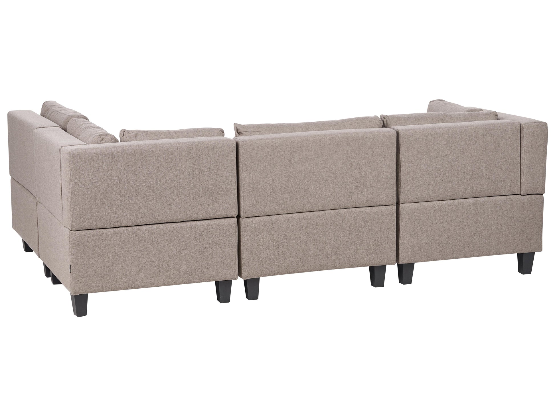  Modular Corner Sofa 4 Seater UNSTAD Fabric Brown Left Hand