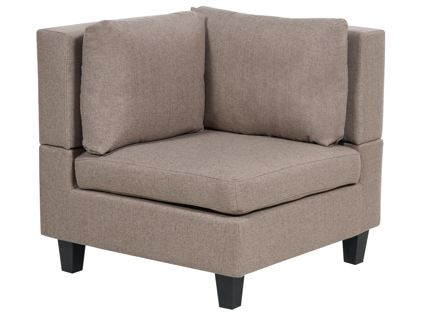  Modular Corner Sofa 4 Seater UNSTAD Fabric Brown Left Hand