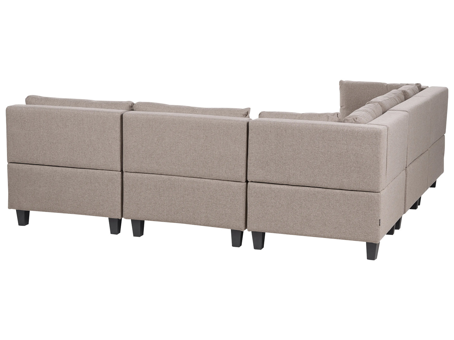  Modular Corner Sofa 5 Seater UNSTAD Fabric Brown Right Hand
