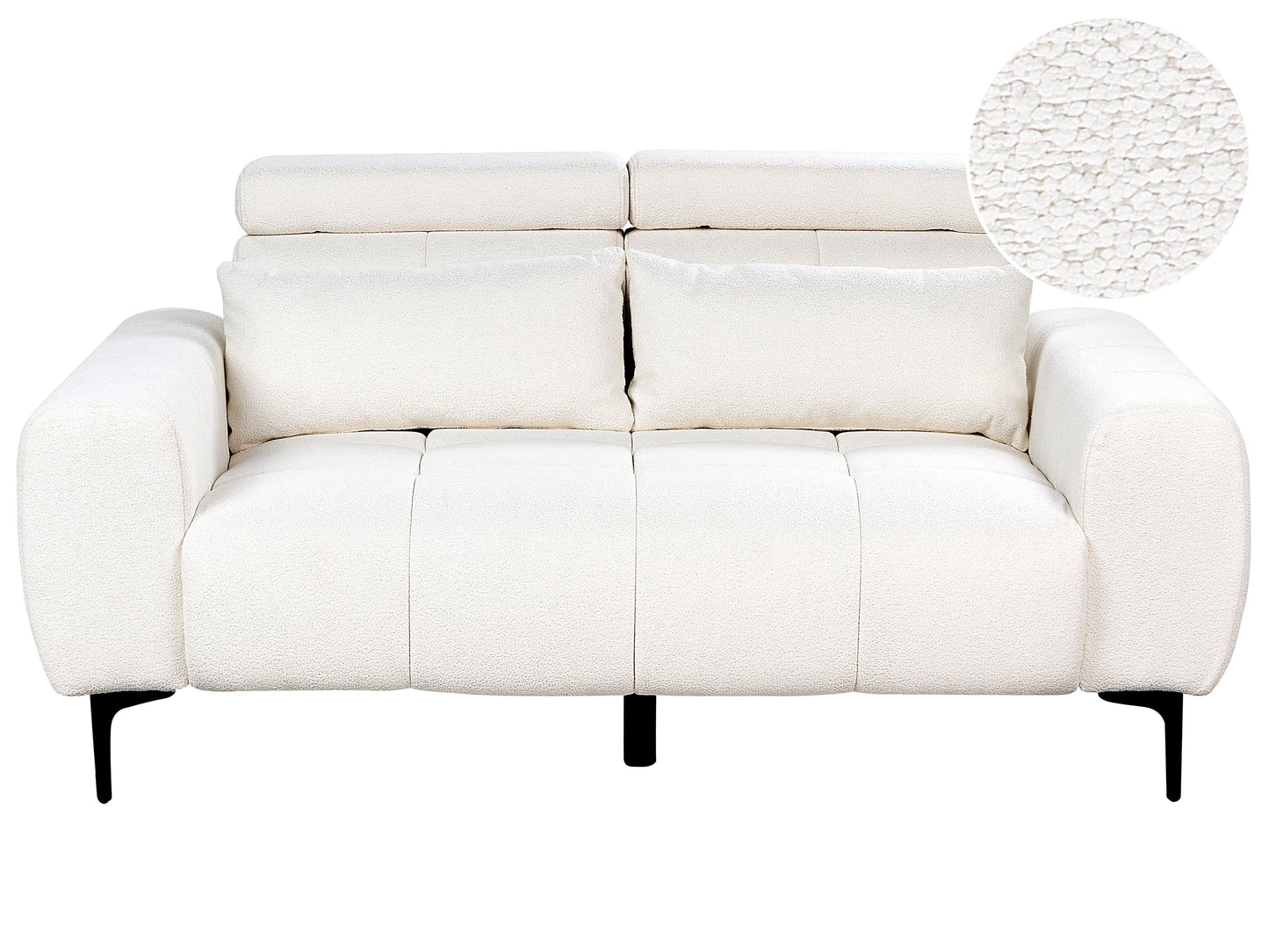  Sofa 2 Seater VEGAMO Boucle White