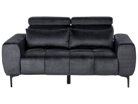  Sofa 2 Seater VEGAMO Velvet Black