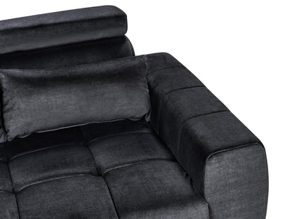  Sofa 2 Seater VEGAMO Velvet Black