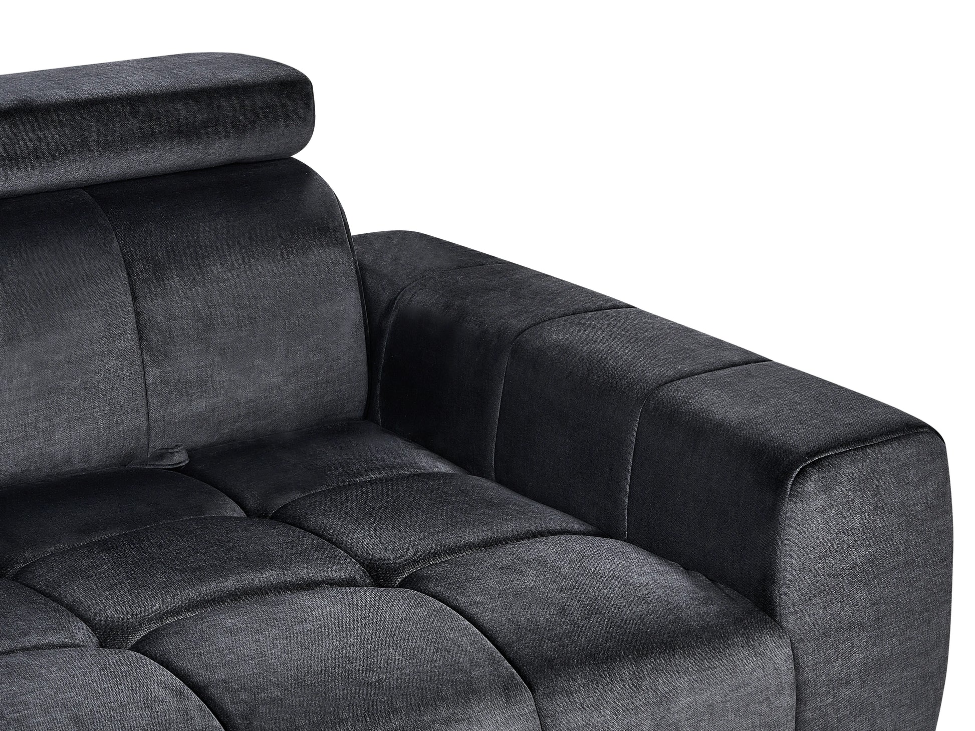  Sofa 2 Seater VEGAMO Velvet Black