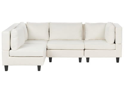 Modular Corner Sofa 4 Seater UNSTAD Fabric Off-White Right Hand
