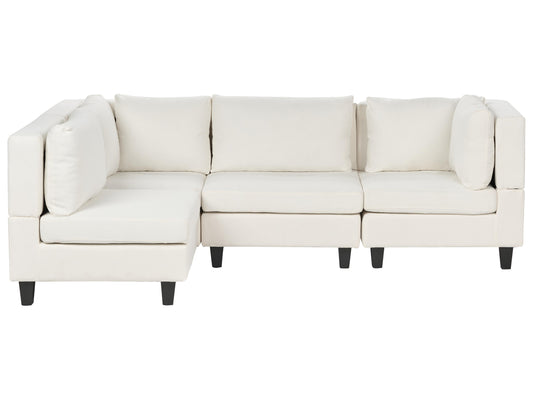  Modular Corner Sofa 4 Seater UNSTAD Fabric Off-White Right Hand