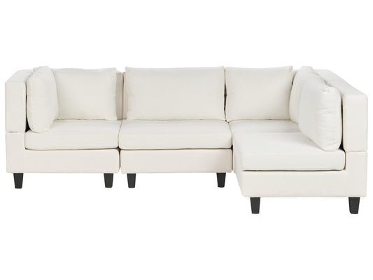  Modular Corner Sofa 4 Seater UNSTAD Fabric Off-White Left Hand