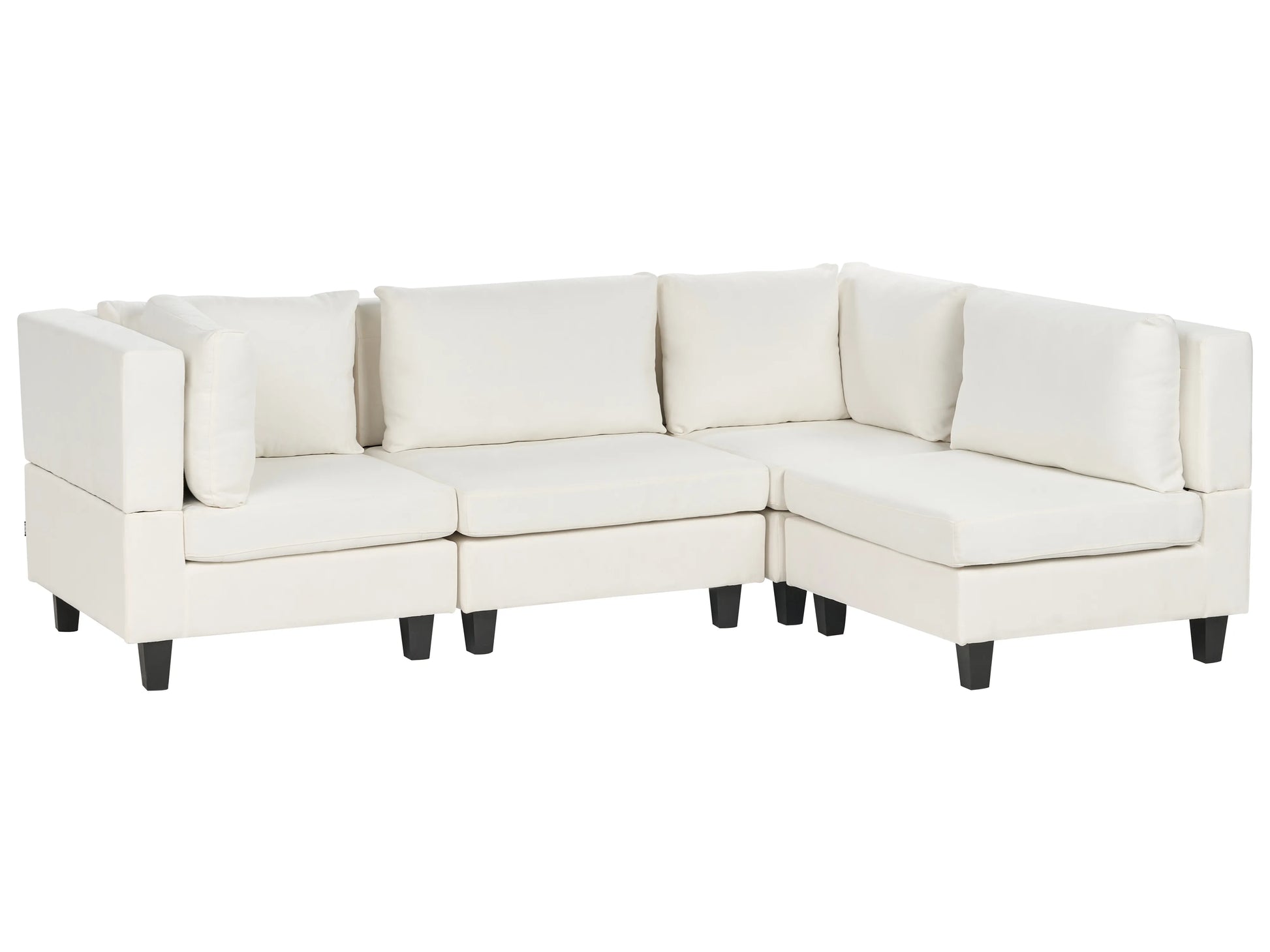  Modular Corner Sofa 4 Seater UNSTAD Fabric Off-White Left Hand