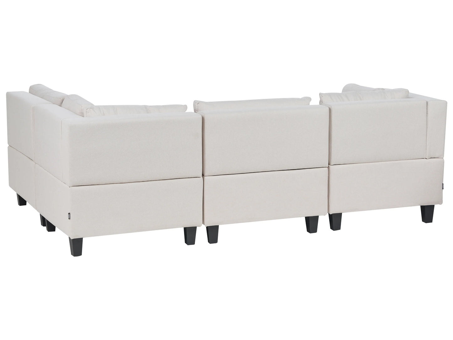  Modular Corner Sofa 4 Seater UNSTAD Fabric Light Beige Left Hand
