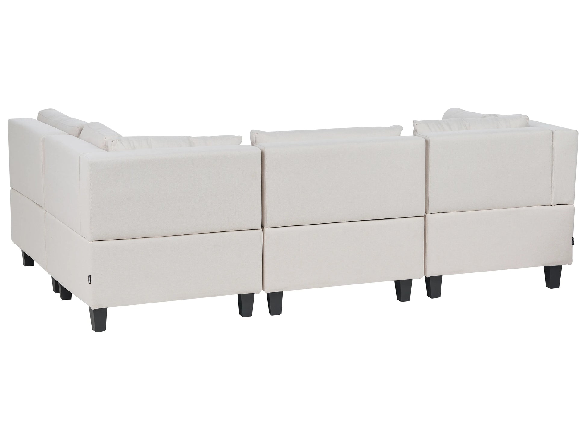  Modular Corner Sofa 4 Seater UNSTAD Fabric Light Beige Left Hand