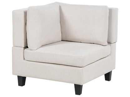 Modular Corner Sofa 4 Seater UNSTAD Fabric Light Beige Left Hand