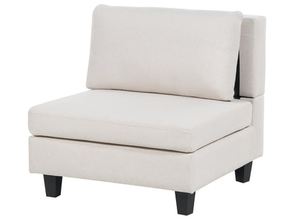  Modular Corner Sofa 4 Seater UNSTAD Fabric Light Beige With Ottoman Left Hand