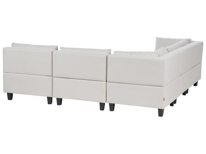  Modular Corner Sofa 5 Seater UNSTAD Fabric Light Beige Right Hand