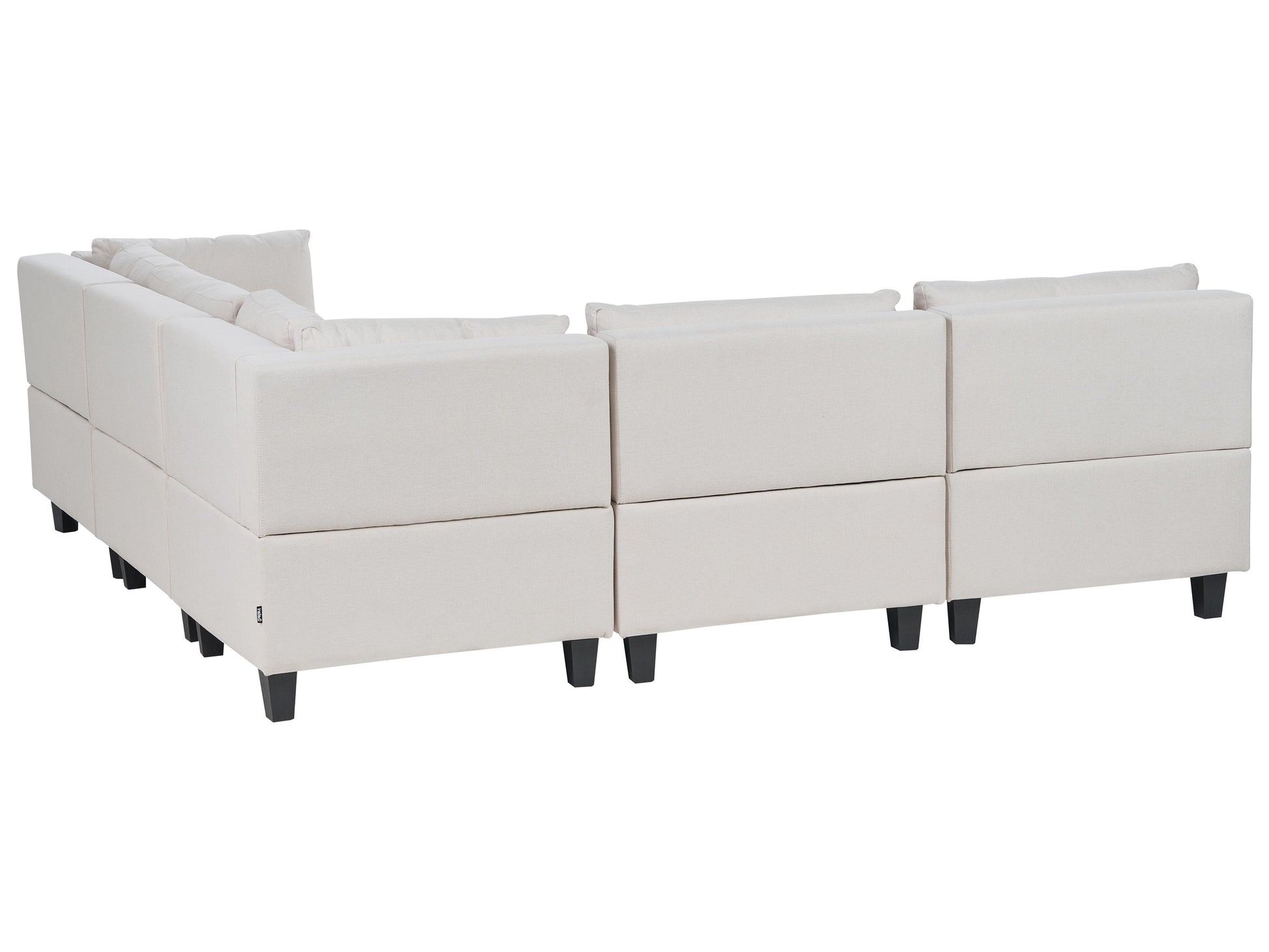  Modular Corner Sofa 5 Seater UNSTAD Fabric Light Beige Left Hand