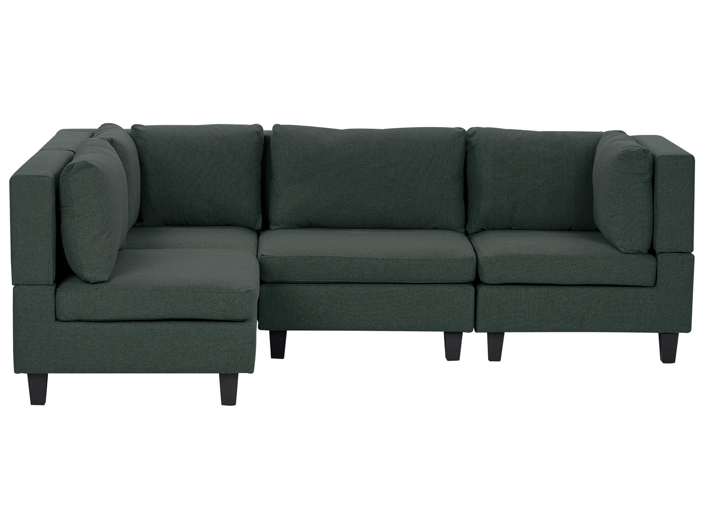  Modular Corner Sofa 4 Seater UNSTAD Fabric Dark Green Right Hand