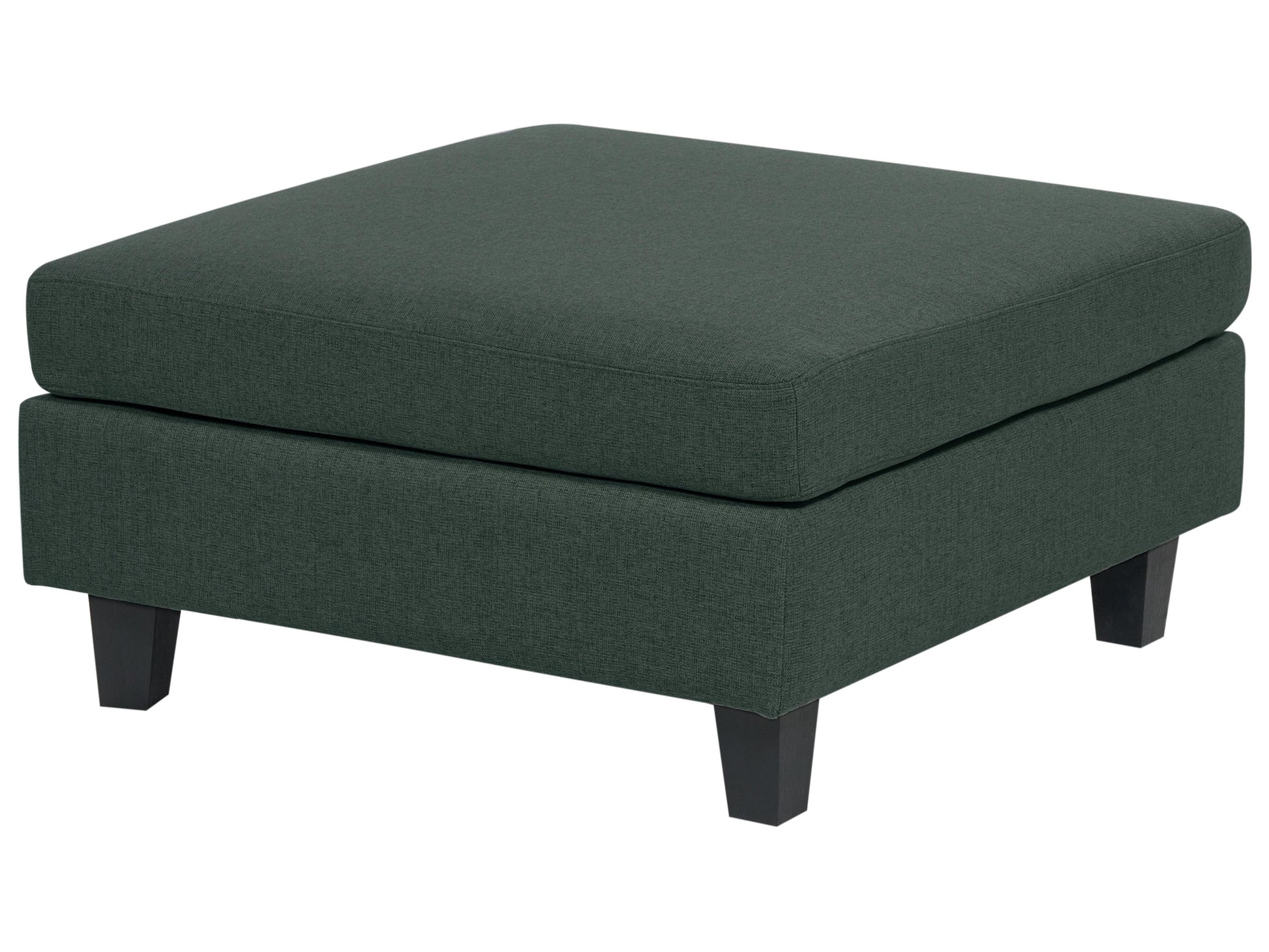  Modular Corner Sofa 4 Seater UNSTAD Fabric Dark Green With Ottoman Right Hand