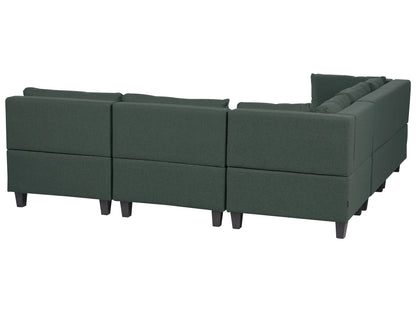  Modular Corner Sofa 5 Seater UNSTAD Fabric Dark Green Right Hand