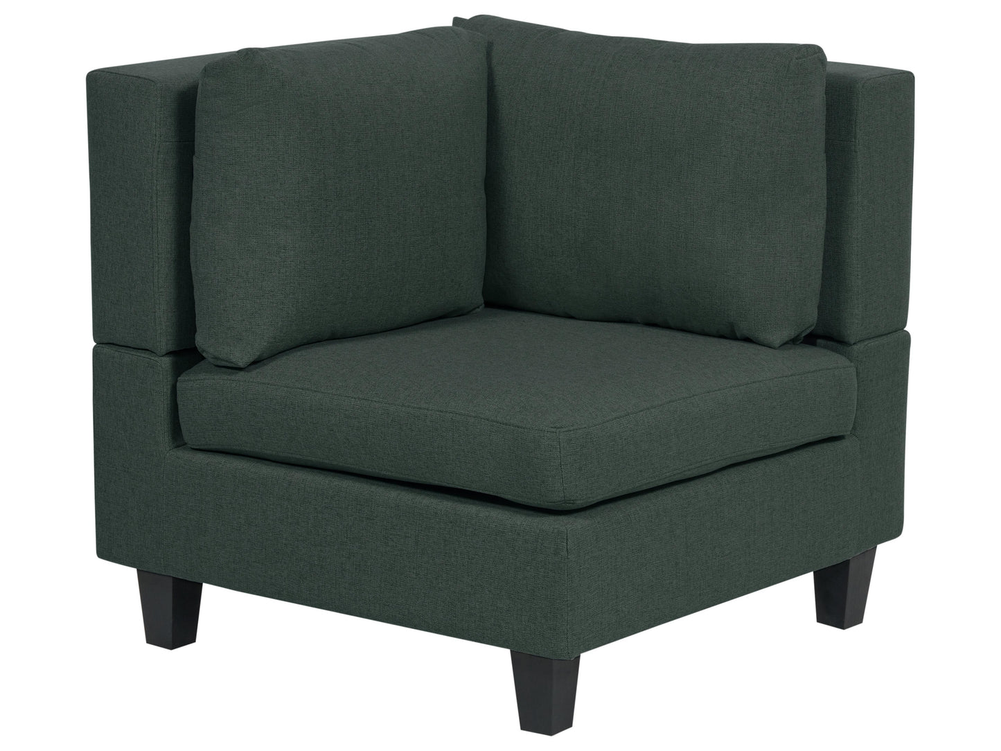  Modular Corner Sofa 5 Seater UNSTAD Fabric Dark Green Right Hand