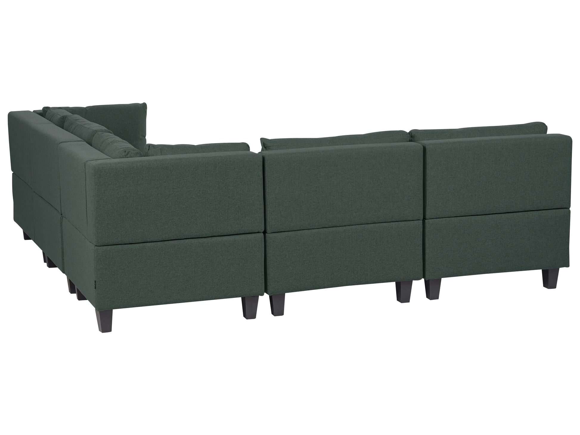  Modular Corner Sofa 5 Seater UNSTAD Fabric Dark Green Left Hand